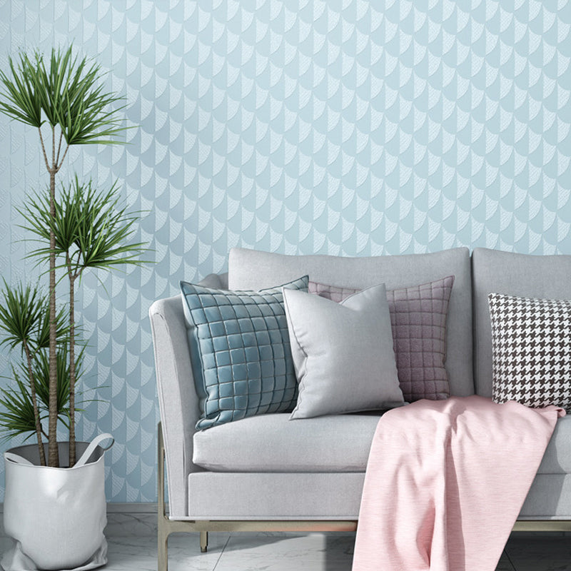 Minimalist Soft Color Non-Woven Wallpaper Semi-Gloss Mosaic Moisture Resistant Wall Decor Light Blue Clearhalo 'Modern wall decor' 'Modern' 'Wallpaper' Wall Decor' 1170401