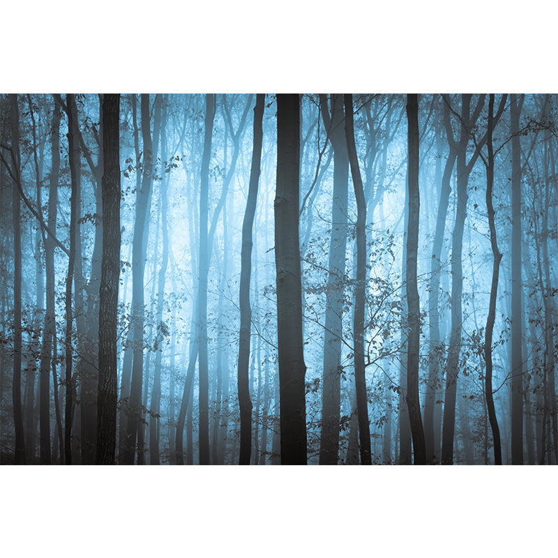 Photography Forest at Dawn Mural Large Wall Decor for Bedroom, Custom Size Available Clearhalo 'Wall Decor' 'Wall Mural' 1171500