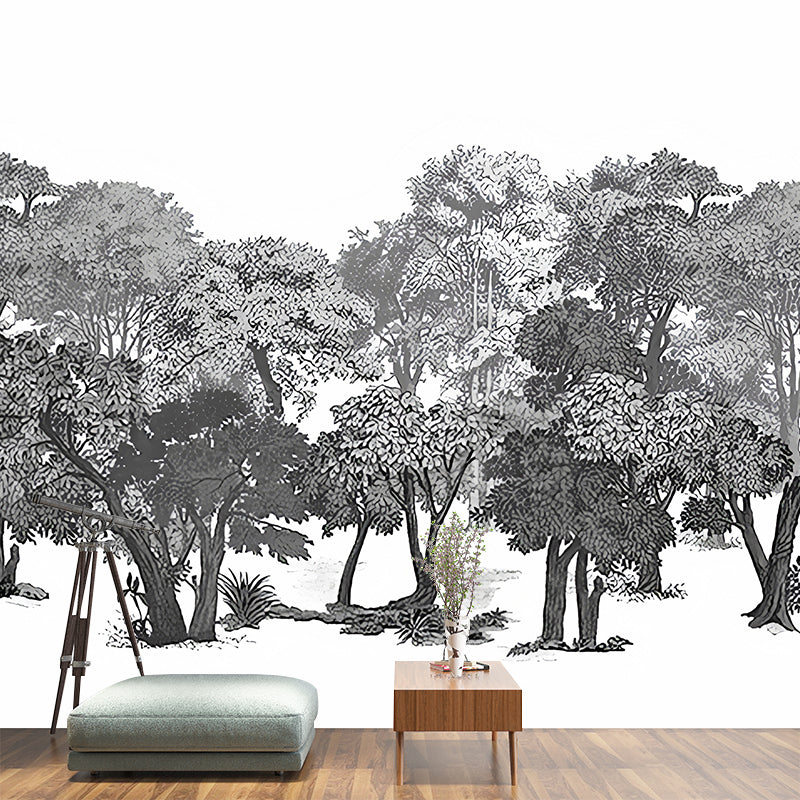 Tree Botanica Murals Wallpaper Contemporary Smooth Wall Covering for Living Room Clearhalo 'Wall Decor' 'Wall Mural' 1173032