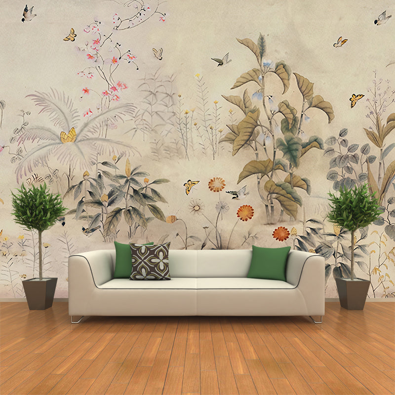 Botanics Wallpaper Murals Modern Waterproof Living Room Wall Covering, Size Optional Clearhalo 'Wall Decor' 'Wall Mural' 1173052