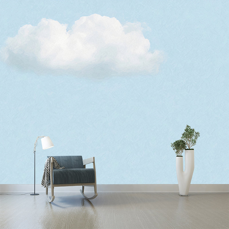 Non-Woven Waterproof Mural Wallpaper Simple Cloud Patterned Wall Decor for Living Room Clearhalo 'Wall Decor' 'Wall Mural' 1173092