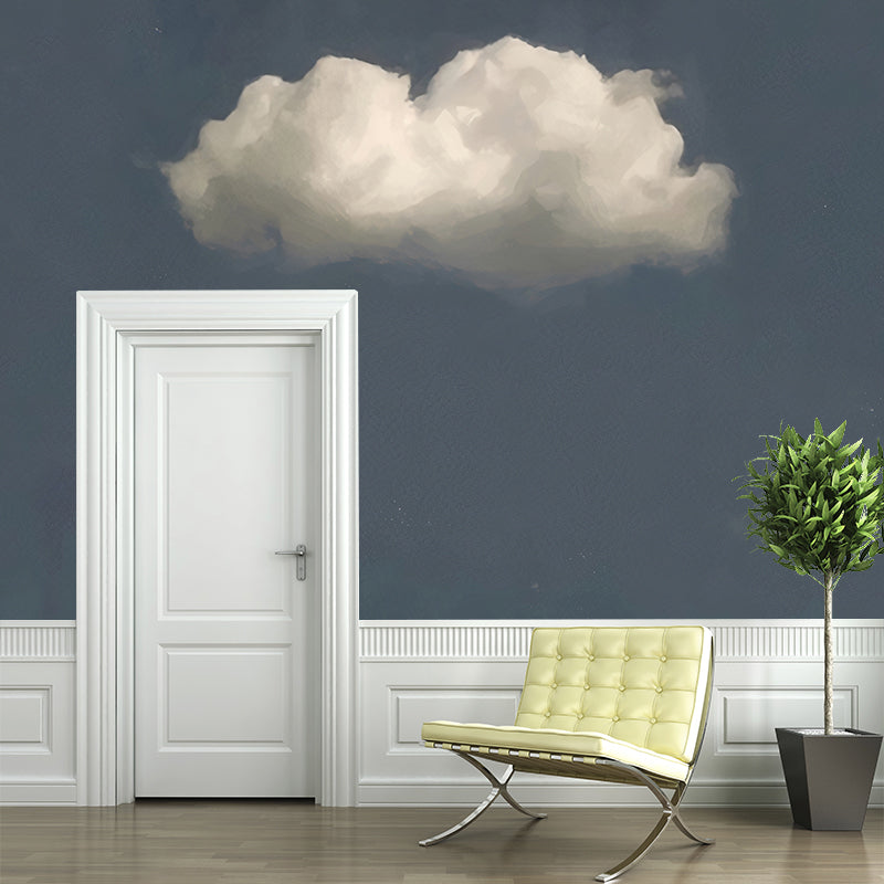 Non-Woven Waterproof Mural Wallpaper Simple Cloud Patterned Wall Decor for Living Room Clearhalo 'Wall Decor' 'Wall Mural' 1173097