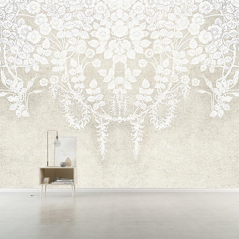 Illustration Ivy Wall Paper Murals Large Wall Decor for Bedroom, Customized Size Available Clearhalo 'Wall Decor' 'Wall Mural' 1180805