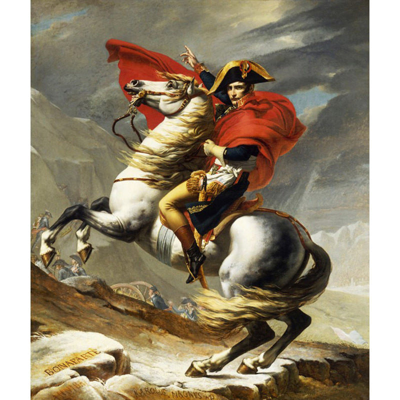 Classic Napoleon Oil Painting Murals for Office Decor Customized Wall Art in Red Brown Clearhalo 'Wall Decor' 'Wall Mural' 1184167