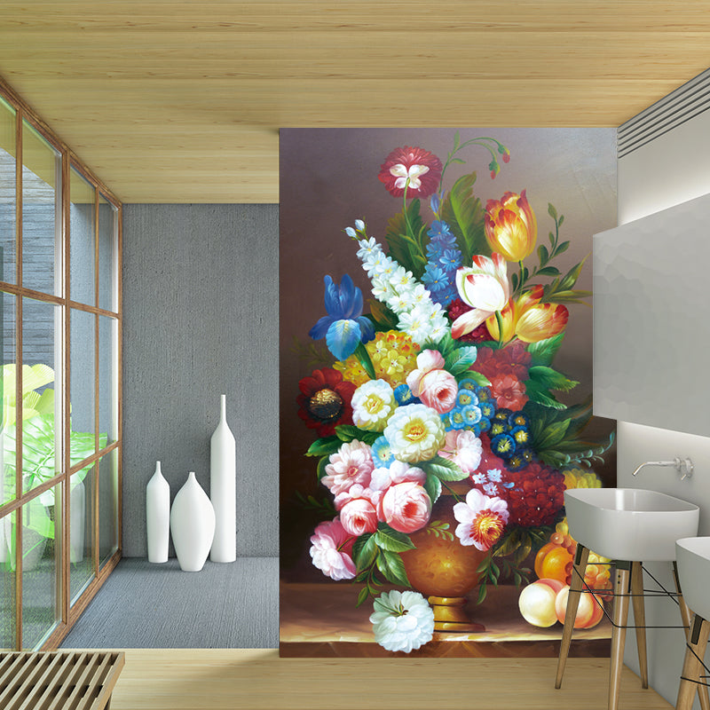 Still Life Flower Painting Murals Contemporary Waterproof Living Room Wall Decor, Size Optional Clearhalo 'Wall Decor' 'Wall Mural' 1184185