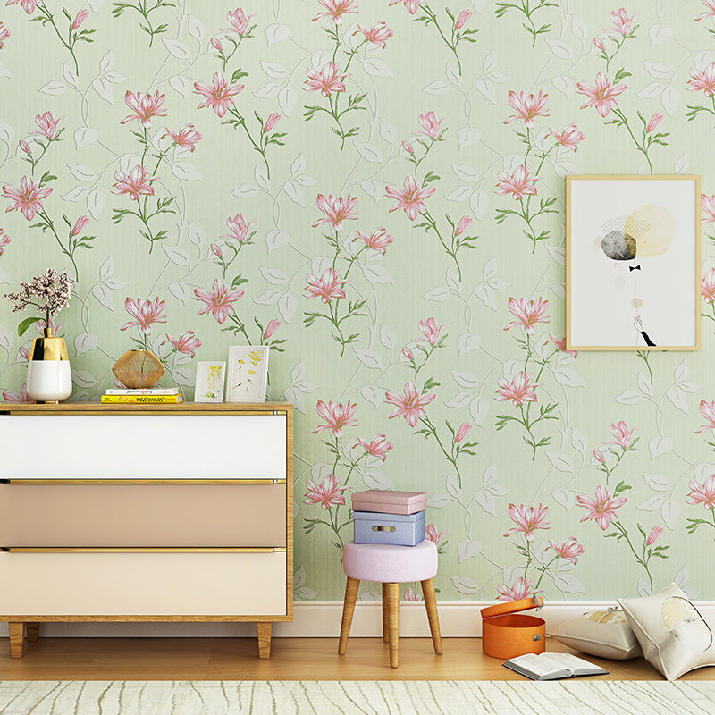 Rust Lily Blossom Wallpaper for Accent Wall 31' L x 20.5