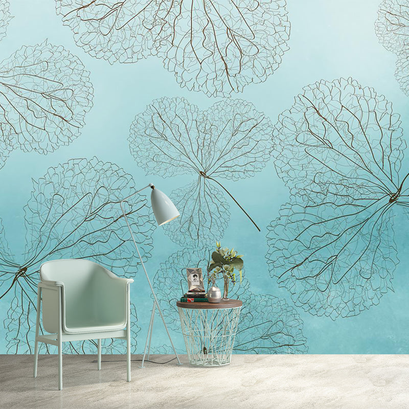 Non-Woven Fabric Waterproof Murals Wallpaper Modern Style Leaves Vine Wall Covering Clearhalo 'Wall Decor' 'Wall Mural' 1185940