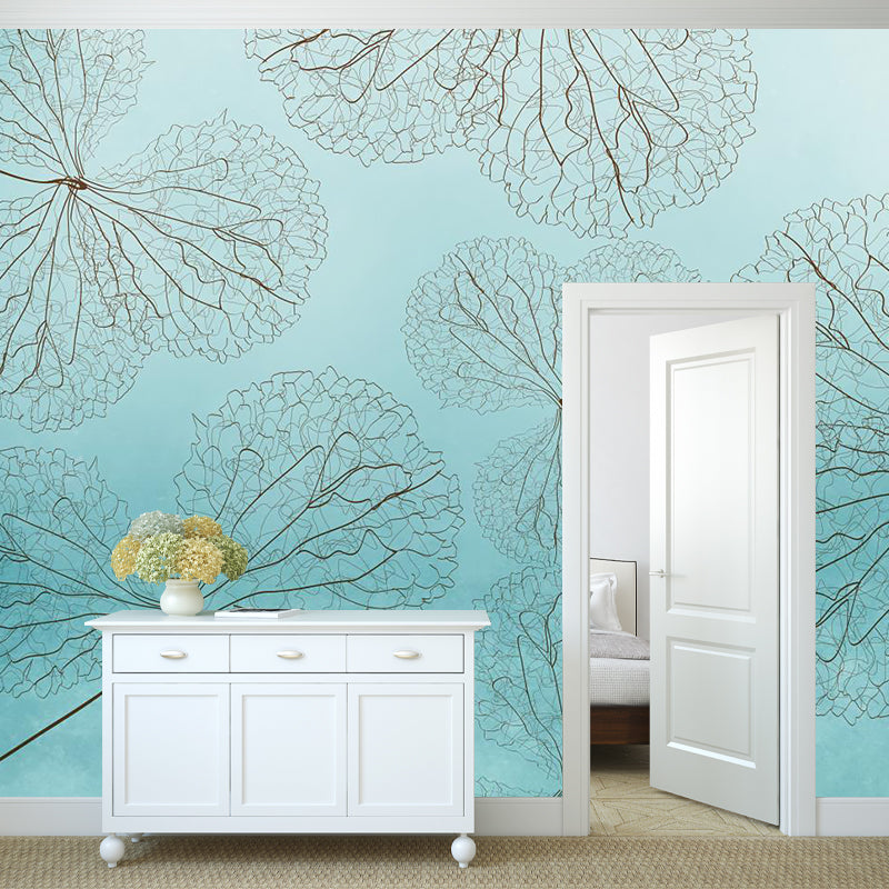 Non-Woven Fabric Waterproof Murals Wallpaper Modern Style Leaves Vine Wall Covering Clearhalo 'Wall Decor' 'Wall Mural' 1185941