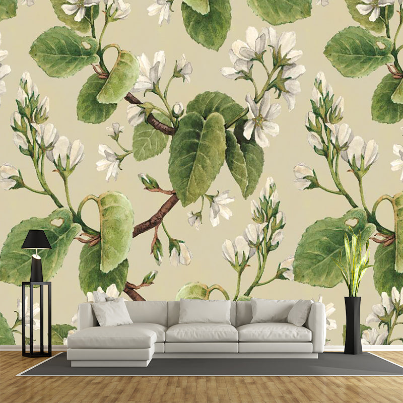 Branches Wall Murals Decal Modernist Decorative Living Room Wall Art, Customize Size Available Yellow-Green Clearhalo 'Wall Decor' 'Wall Mural' 1186029