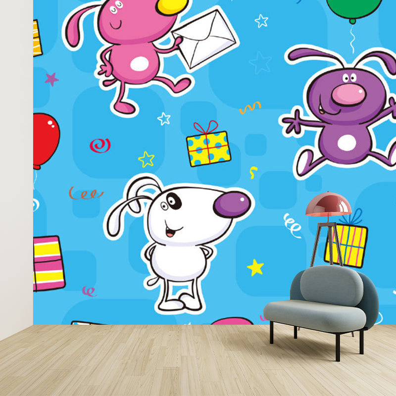 Rabbit Pattern Wall Murals Cartoon Decorative Bedroom Wall Covering, Made to Measure Clearhalo 'Wall Decor' 'Wall Mural' 1186551