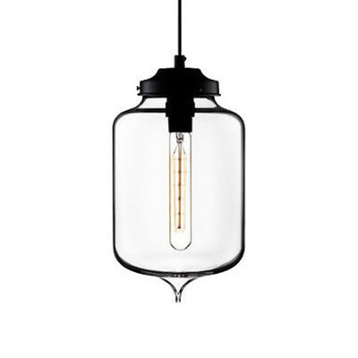 Teardrop Pendant Lighting in Modern Style Glass 1 Light Red/Brown/Blue Hanging Light Clear Clearhalo 'Ceiling Lights' 'Glass shade' 'Glass' 'Modern Pendants' 'Modern' 'Pendant Lights' 'Pendants' Lighting' 118820