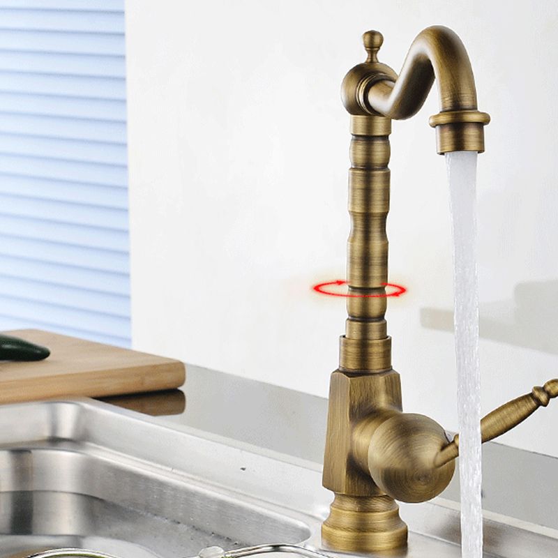 Traditional Bar Faucet with Brass Sprayer 1-Handle Kitchen Faucet Clearhalo 'Home Improvement' 'home_improvement' 'home_improvement_kitchen_faucets' 'Kitchen Faucets' 'Kitchen Remodel & Kitchen Fixtures' 'Kitchen Sinks & Faucet Components' 'kitchen_faucets' 1200x1200_5c6f59e5-56ed-4e7a-bbcb-661b7bfd867c