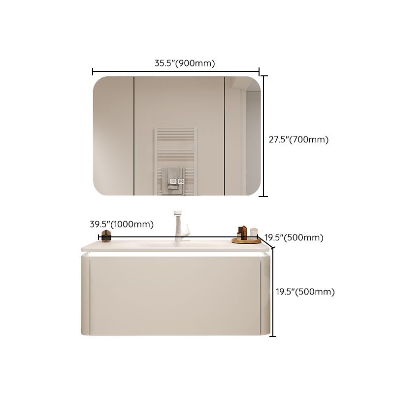 Wall Mount Faucet Included Bathroom Sink Vanity with Mirror Sink Clearhalo 'Bathroom Remodel & Bathroom Fixtures' 'Bathroom Vanities' 'bathroom_vanities' 'Home Improvement' 'home_improvement' 'home_improvement_bathroom_vanities' 1200x1200_5ce4eacd-2d2f-4b04-ba9a-f3650e8609d5