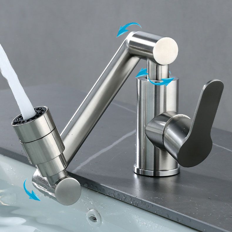 Modern Rotatable One Handle Deck Mounted Pot Filler Stainless Steel Profile Filler Clearhalo 'Home Improvement' 'home_improvement' 'home_improvement_kitchen_faucets' 'Kitchen Faucets' 'Kitchen Remodel & Kitchen Fixtures' 'Kitchen Sinks & Faucet Components' 'kitchen_faucets' 1200x1200_76fb25ac-00f8-42b1-ac92-d3b8efd2377f