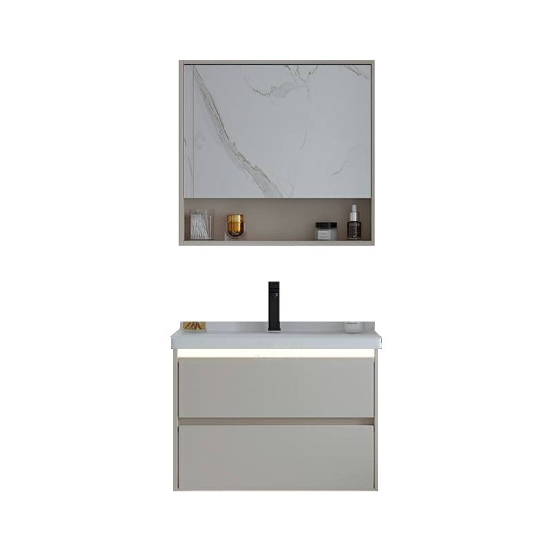 White Rectangular Solid Wood Wall Mount Open Console with Sink Set Clearhalo 'Bathroom Remodel & Bathroom Fixtures' 'Bathroom Vanities' 'bathroom_vanities' 'Home Improvement' 'home_improvement' 'home_improvement_bathroom_vanities' 1200x1200_c5d7aa04-9391-4276-a7a3-77183b29faa3
