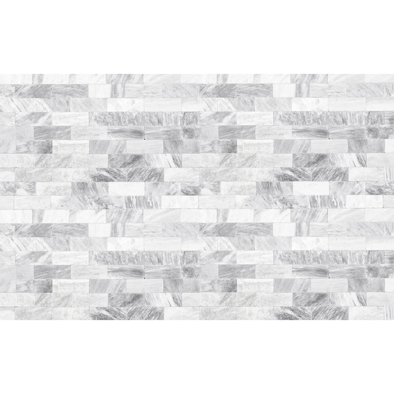 Mosaic Brick Wallpaper Murals Contemporary Smooth Surface Wall Art in Grey and White Clearhalo 'Wall Decor' 'Wall Mural' 1203693