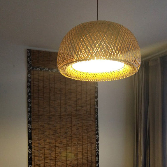 Hand Woven Hanging Light Countryside Rattan 7