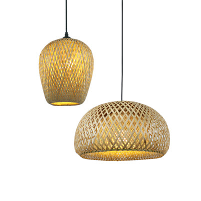 Hand Woven Hanging Light Countryside Rattan 7