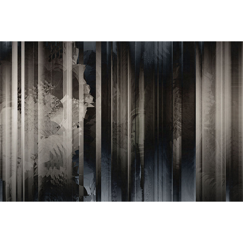 Decorative Abstract Wall Paper Murals Grey and Black Living Room Wall Art, Made to Measure Clearhalo 'Wall Decor' 'Wall Mural' 1207314