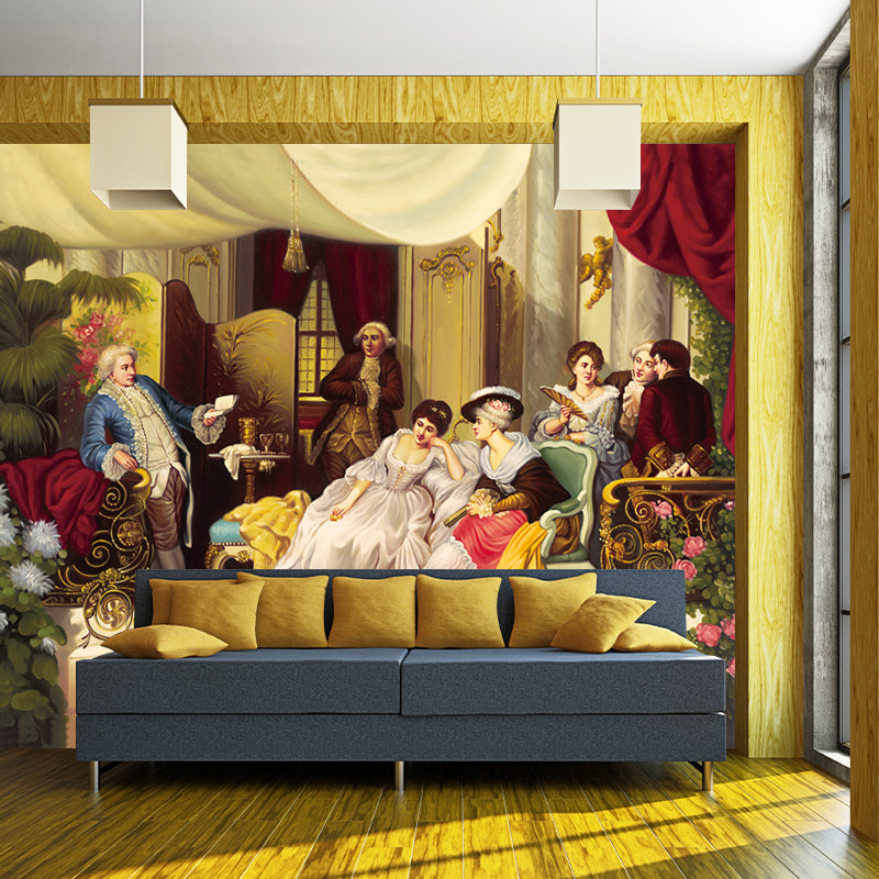 Brown Classic Wall Paper Murals Whole Carl Schlesinger Painting Wall Decor for Living Room Brown Clearhalo 'Wall Decor' 'Wall Mural' 1209563