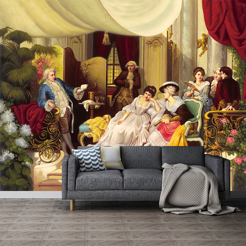 Brown Classic Wall Paper Murals Whole Carl Schlesinger Painting Wall Decor for Living Room Clearhalo 'Wall Decor' 'Wall Mural' 1209565