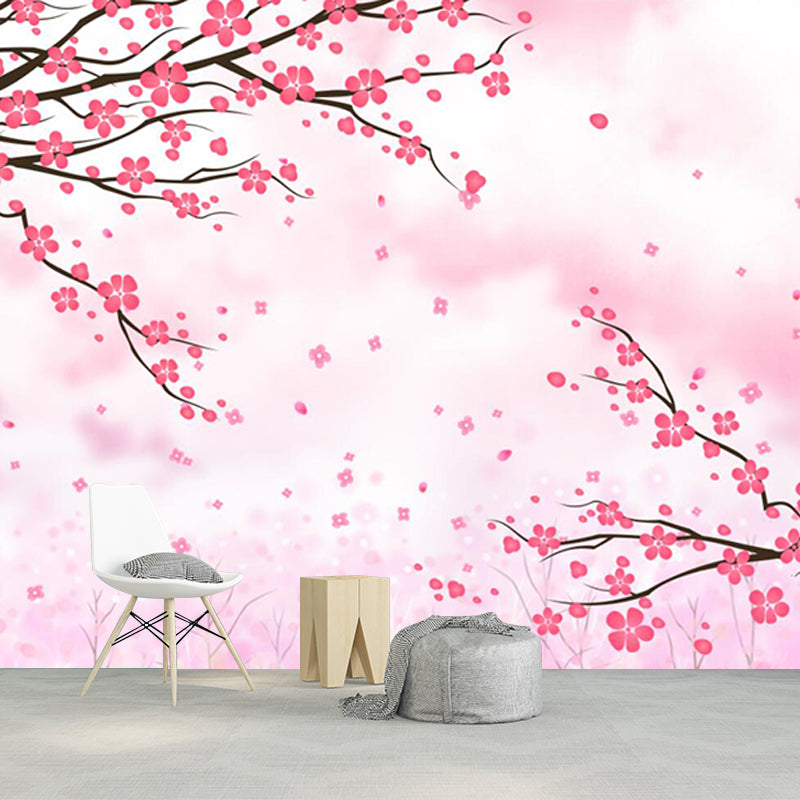 Plum Blossom Wall Murals Modernism Environment Friendly Home Wall Decor, Full Size Clearhalo 'Wall Decor' 'Wall Mural' 1209577