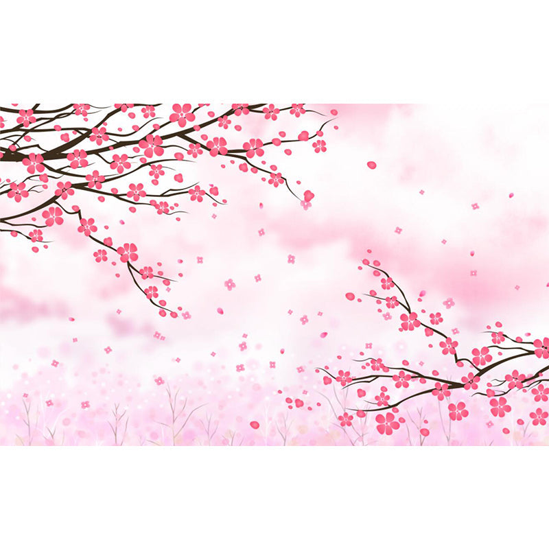 Plum Blossom Wall Murals Modernism Environment Friendly Home Wall Decor, Full Size Clearhalo 'Wall Decor' 'Wall Mural' 1209579