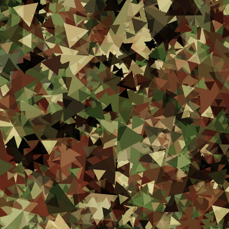 Camo Triangle Wall Paper Murals Modern Non-Woven Cloth Wall Covering in Army Green Clearhalo 'Wall Decor' 'Wall Mural' 1211659