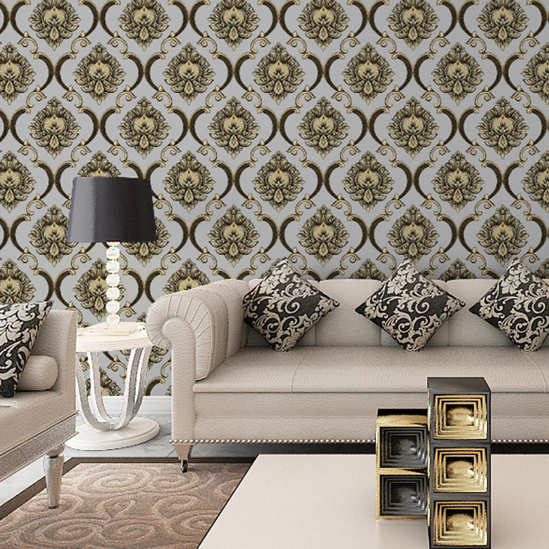 Glam Medallion Patterned Wallpaper for Dining Room 33' L x 20.5