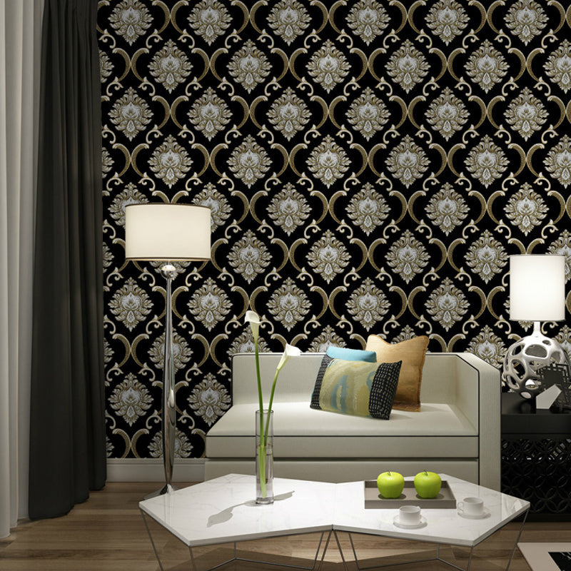 Glam Medallion Patterned Wallpaper for Dining Room 33' L x 20.5