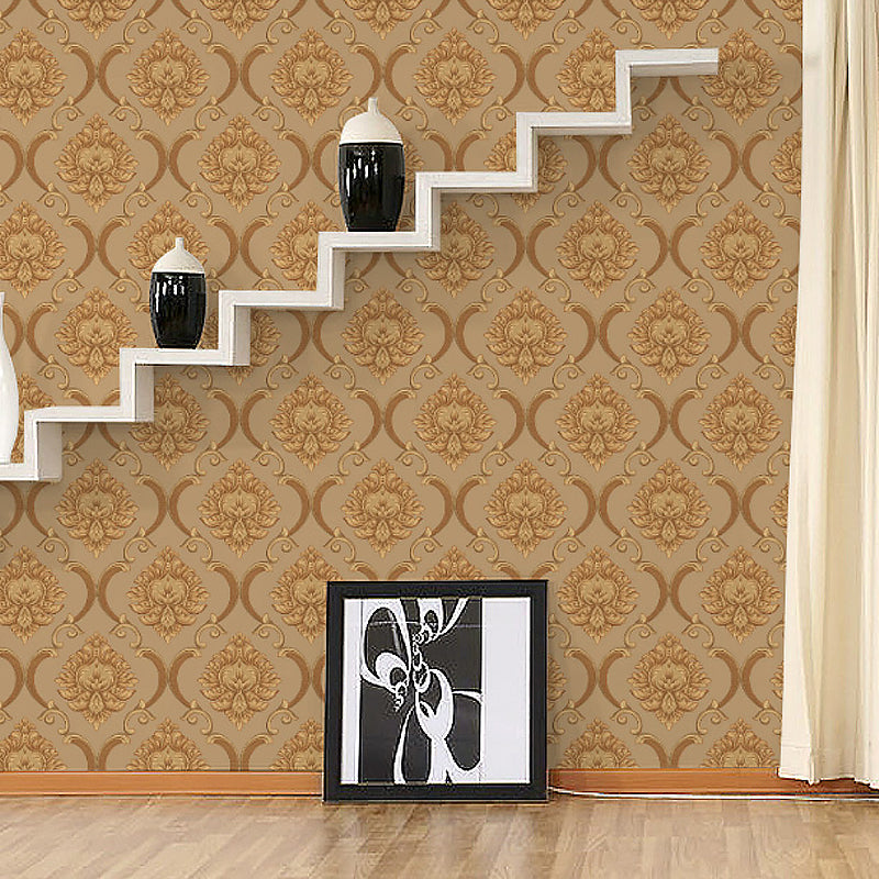 Glam Medallion Patterned Wallpaper for Dining Room 33' L x 20.5