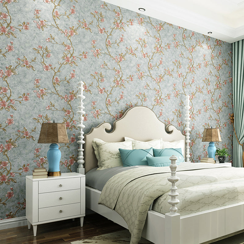 Rustic Plum Flower Wallpaper for Bedroom 31' L x 20.5