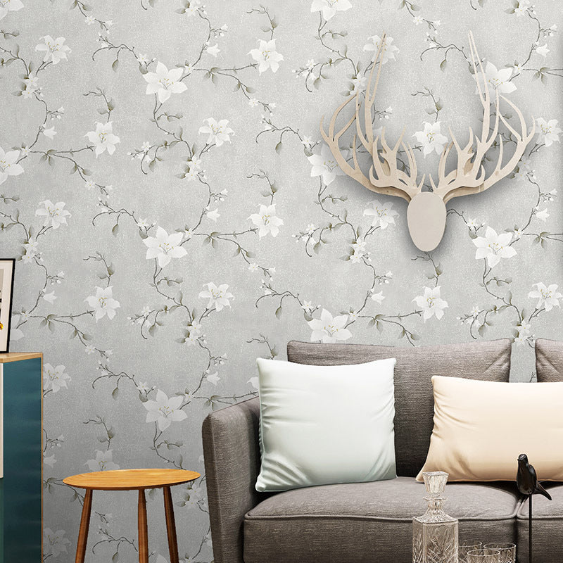 Country Flower Wallpaper Roll for Accent Wall 33' x 20.5