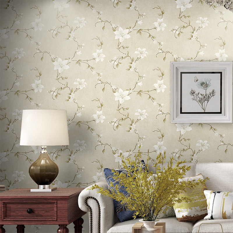 Country Flower Wallpaper Roll for Accent Wall 33' x 20.5