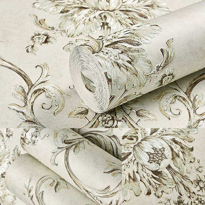 Classic Damask Wallpaper Roll Dark-Color Stain Resistant Wall Art for Living Room Clearhalo 'Wall Decor' 'Wallpaper' 1225342