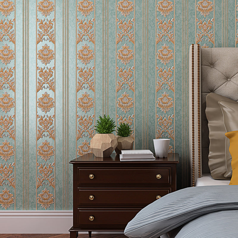 Victorian Damask Striped Wallpaper Soft-Color Waterproof Wall Decor for Living Room Clearhalo 'Wall Decor' 'Wallpaper' 1225572
