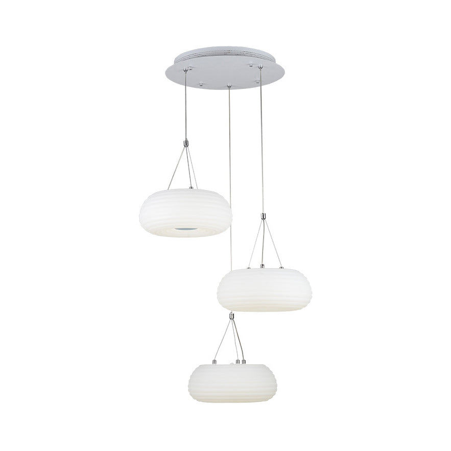 White Doughnut Pendant Lamp Modern LED Metal Hanging Ceiling Light Fixture for Dining Room Clearhalo 'Ceiling Lights' 'Modern Pendants' 'Modern' 'Pendant Lights' 'Pendants' Lighting' 123665