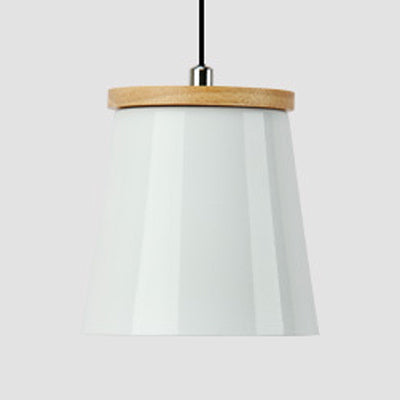 Tapered Shade Balcony Hallway Hanging Light Metal Single Light Nordic Style Pendant Lamp White Clearhalo 'Ceiling Lights' 'Modern Pendants' 'Modern' 'Pendant Lights' 'Pendants' Lighting' 126830