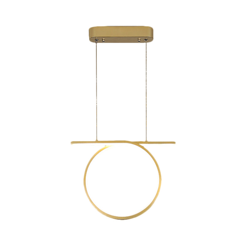 Ring Hanging Light Nordic Style Metallic LED Gold Suspension Lighting for Dining Hall Clearhalo 'Ceiling Lights' 'Modern Pendants' 'Modern' 'Pendant Lights' 'Pendants' Lighting' 1272619