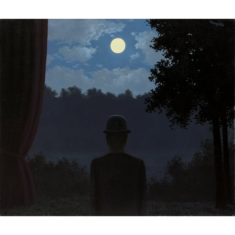 Non-Woven Washable Wallpaper Mural Surrealism La Rencontre Du Plaisir Magritte Painting Wall Covering Clearhalo 'Wall Decor' 'Wall Mural' 1273514