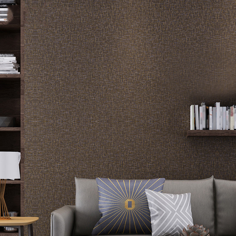 Textured Dark Color Wallpaper Simple Solid Wall Art for Living Room, 33' L x 20.5