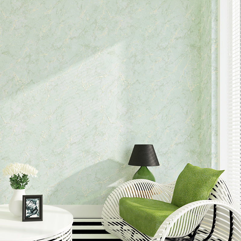 Pastel Color Nordic Wallpaper Roll 57.1-sq ft Marble Look Wall Decor for Dining Room Light Green Clearhalo 'Modern wall decor' 'Modern' 'Wallpaper' Wall Decor' 1277619