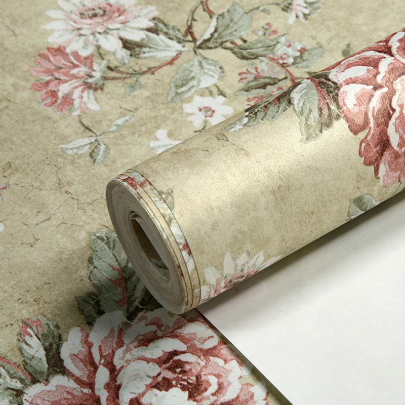 Big Peony Blossom Wallpaper Roll for Bedroom Flower Print Wall Decor, 33' x 20.5