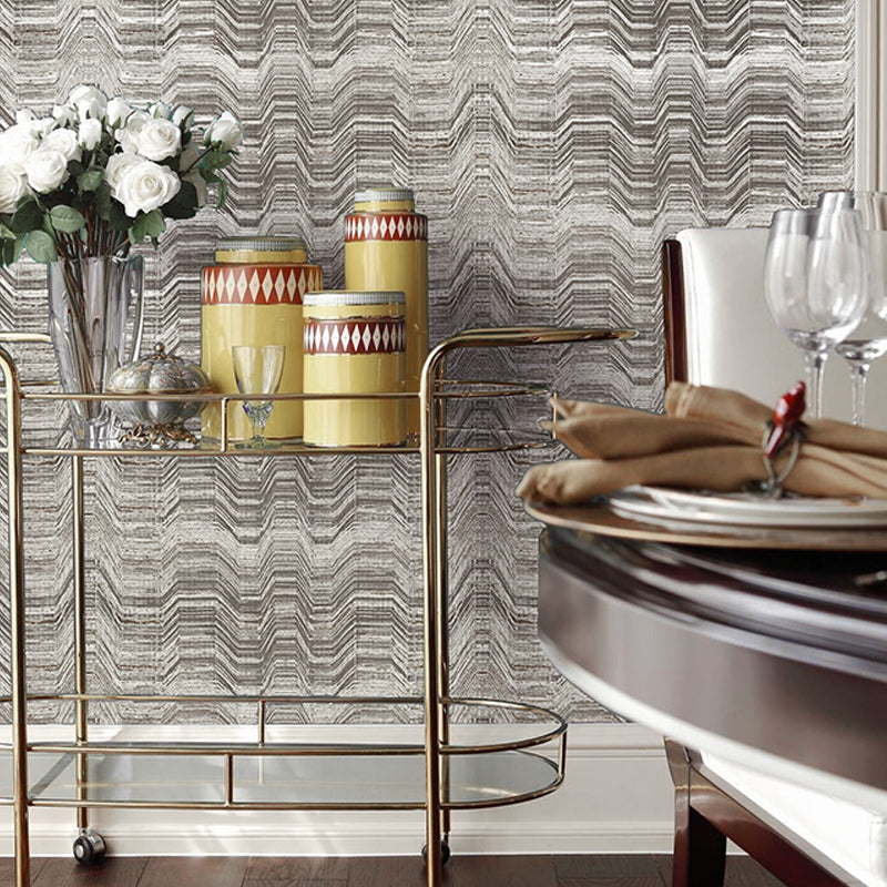 Modern Wave Line Wallpaper for Living Room 33' L x 20.5