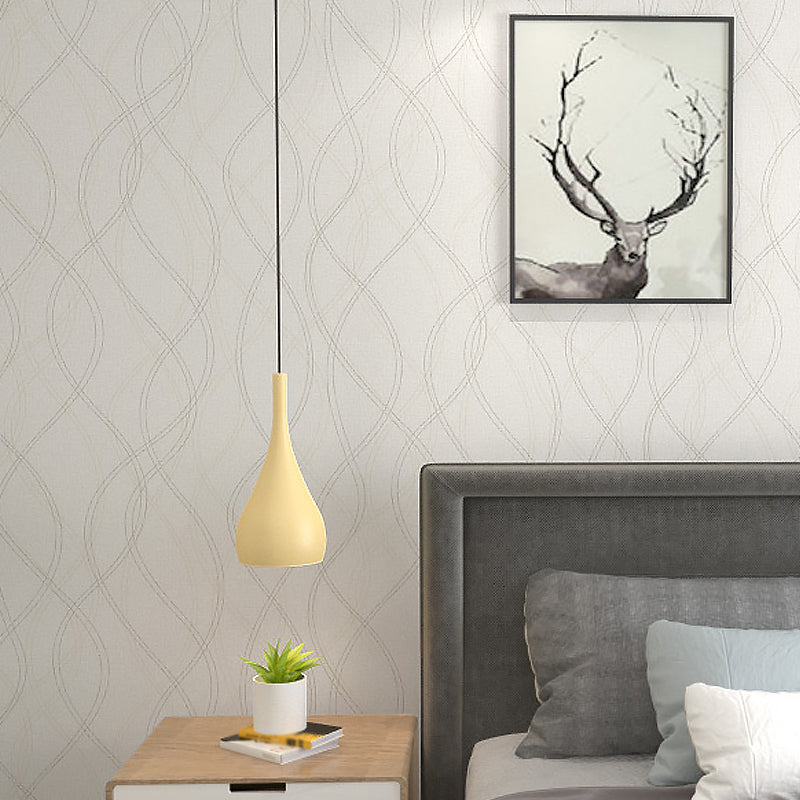 Line Art Intertwined Wallpaper Minimalist Non-Woven Material Wall Art in Soft Color Gray-White Clearhalo 'Modern wall decor' 'Modern' 'Wallpaper' Wall Decor' 1284684