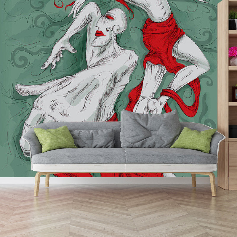 Cool Demon Mural Wallpaper for Bedroom Street Art Wall Decoration, Made to Measure Clearhalo 'Wall Decor' 'Wall Mural' 1285278