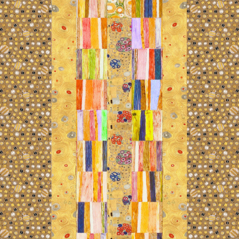 Square and Beads Mural Art Deco Stain Proof Living Room Wall Covering in Yellow, Custom Made Clearhalo 'Wall Decor' 'Wall Mural' 1285405