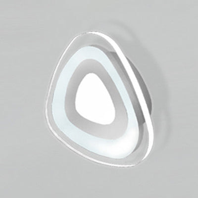 Triangle/Round/Square Corridor Wall Sconce Lighting Acrylic LED Simplicity Wall Lamp in Warm/White White Triangle Clearhalo 'Modern wall lights' 'Modern' 'Wall Lamps & Sconces' 'Wall Lights' Lighting' 128879