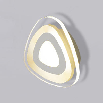 Triangle/Round/Square Corridor Wall Sconce Lighting Acrylic LED Simplicity Wall Lamp in Warm/White Clearhalo 'Modern wall lights' 'Modern' 'Wall Lamps & Sconces' 'Wall Lights' Lighting' 128880