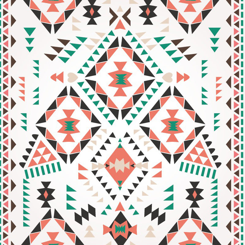 Full Size Triangle Wall Mural Boho Imaginative Geometry Wall Covering in Red-Green Clearhalo 'Wall Decor' 'Wall Mural' 1289289